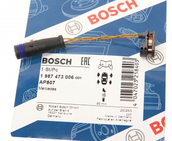 399 р. Датчик износа тормозных колодок MERCEDES ML (W164) переднийзадний (1шт.) BOSCH BOSCH 1987473006  с доставкой в г. Керчь. Увеличить фотографию 2