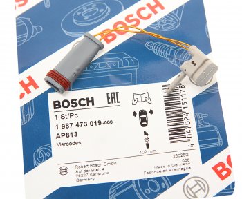 419 р. Датчик износа тормозных колодок MERCEDES E (W211) передний BOSCH BOSCH 1987473019  с доставкой в г. Керчь. Увеличить фотографию 2