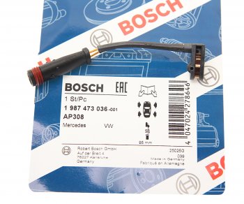399 р. Датчик износа тормозных колодок VW Crafter задний BOSCH BOSCH 1987473036  с доставкой в г. Керчь. Увеличить фотографию 2