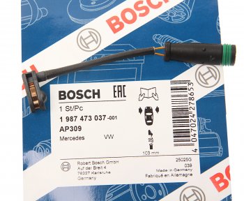 439 р. Датчик износа тормозных колодок MERCEDES Sprinter (95-) VW Crafter (06-) передний BOSCH BOSCH 1987473037  с доставкой в г. Керчь. Увеличить фотографию 2
