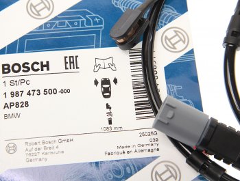 1 199 р. Датчик износа тормозных колодок BMW 5 (F07,F10),7 (F01) передний BOSCH BOSCH 1987473500  с доставкой в г. Керчь. Увеличить фотографию 2