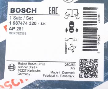2 699 р. Комплект MERCEDES Vito монтажный колодок тормозных задних BOSCH BOSCH 1987474320  с доставкой в г. Керчь. Увеличить фотографию 2