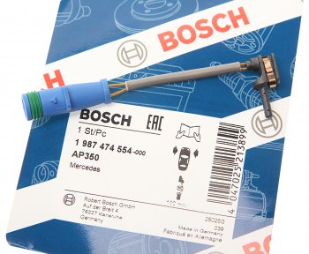 399 р. Датчик износа тормозных колодок MERCEDES S (W222) (13-) передний BOSCH BOSCH 1987474554  с доставкой в г. Керчь. Увеличить фотографию 2