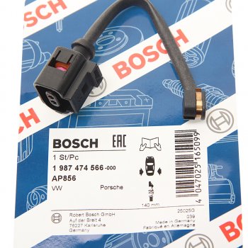 669 р. Датчик износа тормозных колодок VW Touareg (10-) задний BOSCH BOSCH 1987474566  с доставкой в г. Керчь. Увеличить фотографию 2