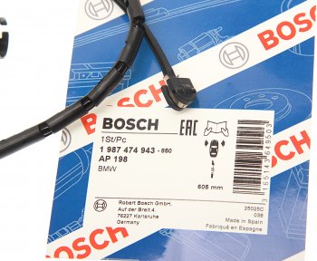 789 р. Датчик износа тормозных колодок BMW 3 (E46),Z4 (E85) передний BOSCH BOSCH 1987474943  с доставкой в г. Керчь. Увеличить фотографию 2