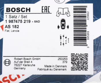 969 р. Комплект FIAT Punto (94-99) монтажный колодок тормозных задних BOSCH BOSCH 1987475219  с доставкой в г. Керчь. Увеличить фотографию 2