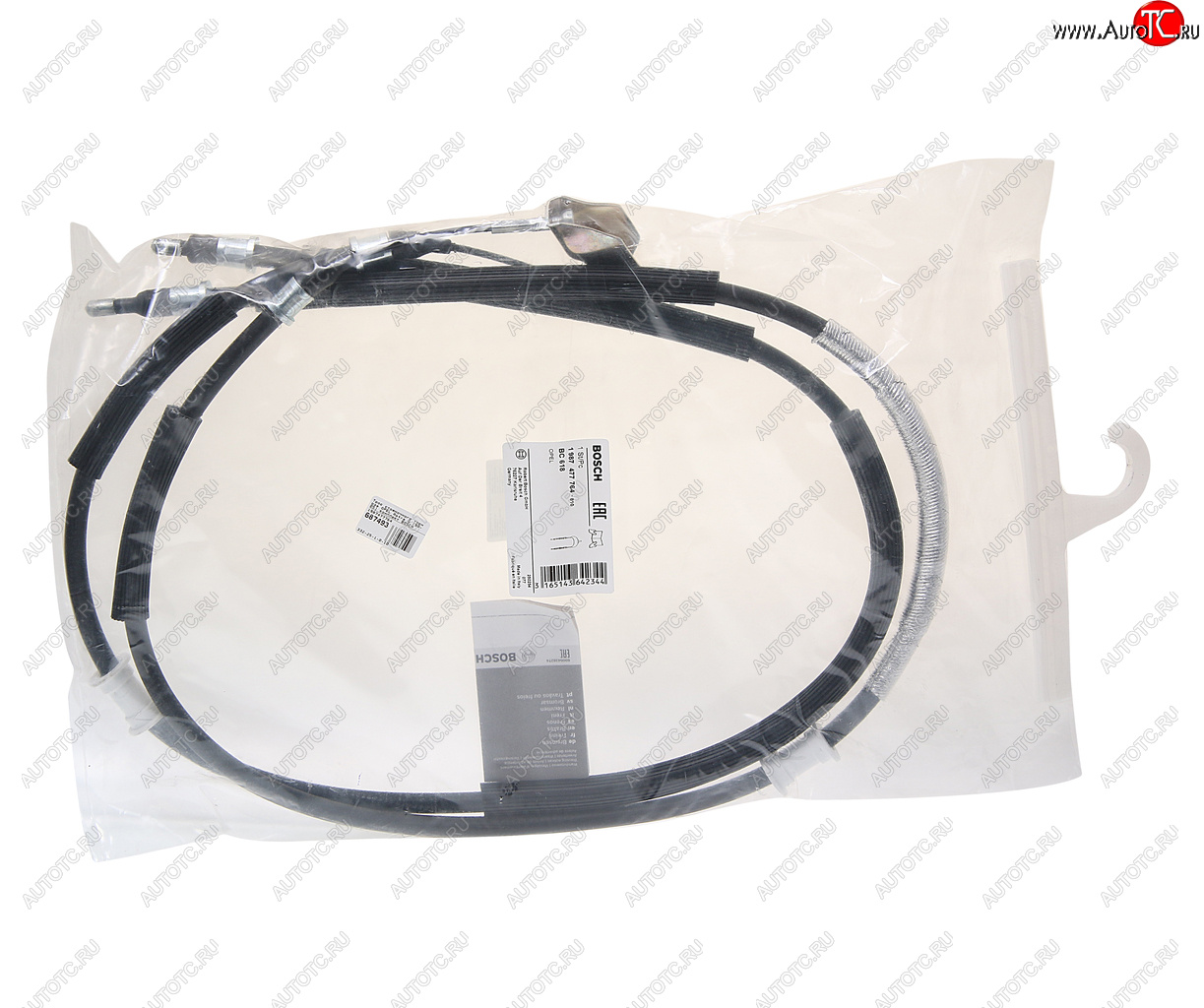 3 099 р. Трос стояночного тормоза OPEL Astra G (98-05) комплект BOSCH BOSCH 1987477764  с доставкой в г. Керчь