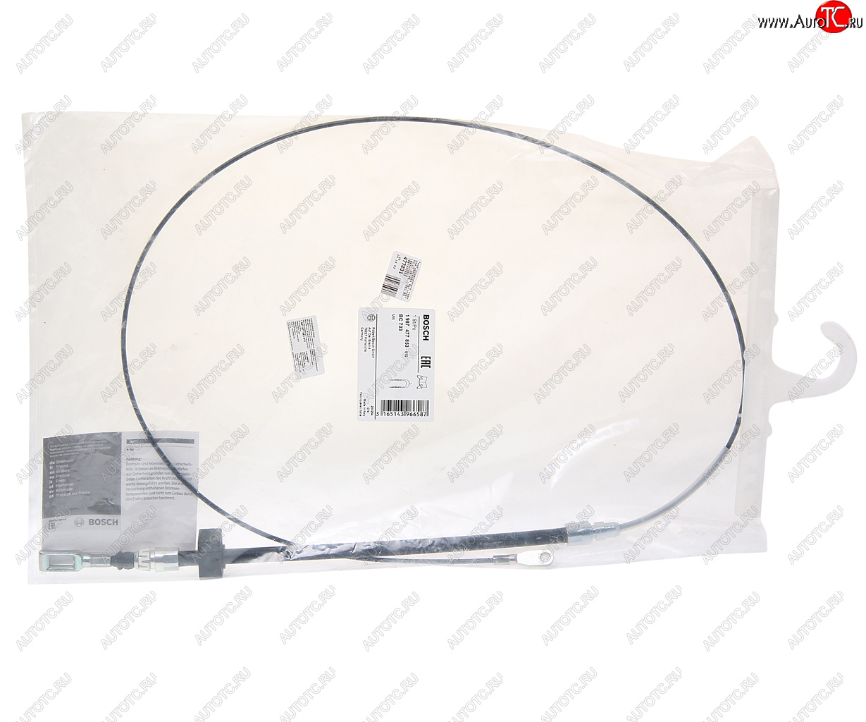 1 689 р. Трос стояночного тормоза MERCEDES Sprinter VW LT 28-46 (-06) BOSCH BOSCH 1987477853 BOSCH 1987477853  с доставкой в г. Керчь