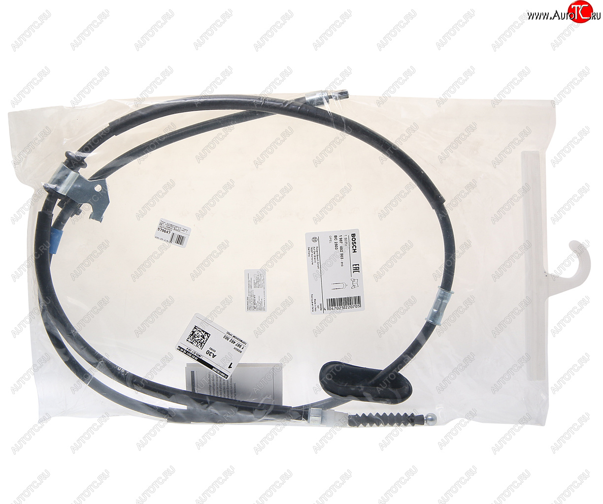 2 369 р. Трос стояночного тормоза CHEVROLET Cruze (09-) левый BOSCH BOSCH 1987482503  с доставкой в г. Керчь