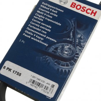 1 029 р. Ремень приводной поликлиновой 6PK1755 BOSCH BOSCH 1987946030 BOSCH 1987946030  с доставкой в г. Керчь. Увеличить фотографию 2