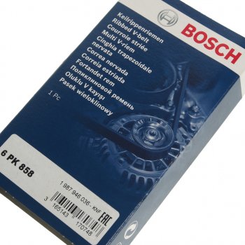 759 р. Ремень приводной поликлиновой 6PK858 VW Polo,Lupo BOSCH BOSCH 1987946036  с доставкой в г. Керчь. Увеличить фотографию 2