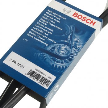 1 439 р. Ремень приводной поликлиновой 7PK1605 BMW 5 (92-95), 7 (92-01) генератора BOSCH BOSCH 1987946091  с доставкой в г. Керчь. Увеличить фотографию 2