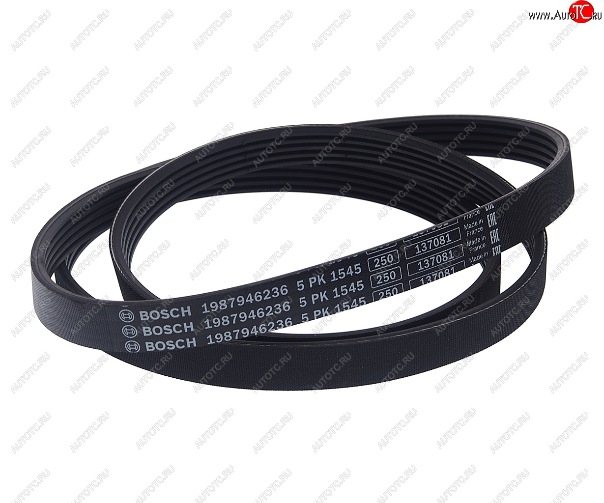 1 299 р. Ремень приводной поликлиновой 5PK1545 OPEL Astra G,H,Corsa D BOSCH BOSCH 1987946236 BOSCH 1987946236  с доставкой в г. Керчь