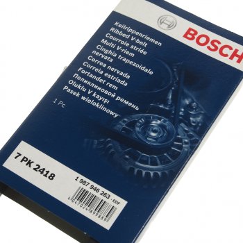 2 299 р. Ремень приводной поликлиновой 7PK2418 BOSCH BOSCH 1987946263  с доставкой в г. Керчь. Увеличить фотографию 2