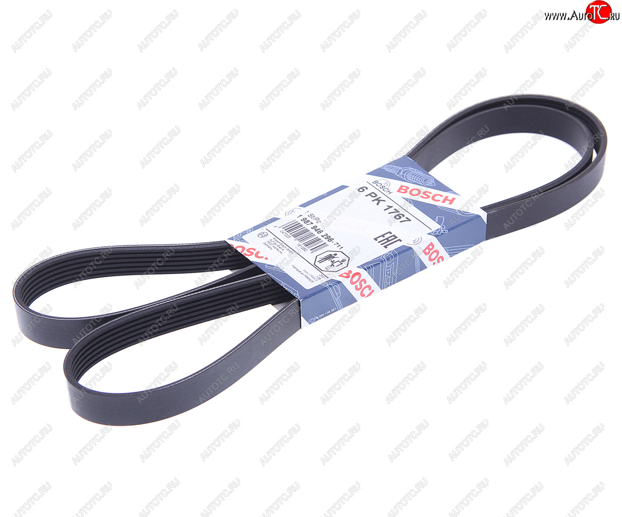 1 399 р. Ремень приводной поликлиновой 6PK1767 VW T4 FORD Fiesta (95-02) генератора BOSCH BOSCH 1987946296  с доставкой в г. Керчь