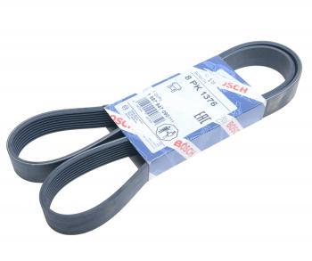 1 479 р. Ремень приводной поликлиновой 8PK1376 MAN TGA 33.360 (D 2866) BOSCH BOSCH 1987947090  с доставкой в г. Керчь. Увеличить фотографию 1
