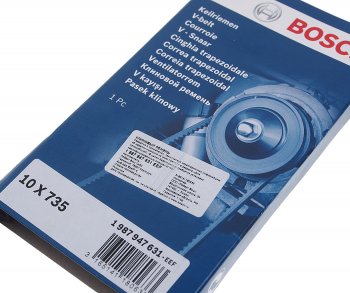 258 р. Ремень приводной клиновой 10X735 BOSCH BOSCH 1987947631  с доставкой в г. Керчь. Увеличить фотографию 2