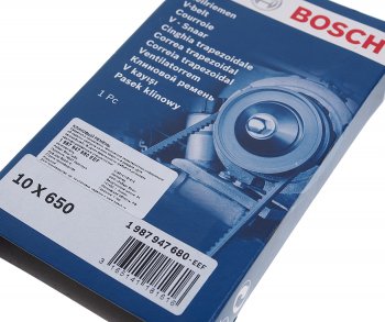 290 р. Ремень приводной клиновой 10х650 VW Transporter (84-) BOSCH BOSCH 1987947680  с доставкой в г. Керчь. Увеличить фотографию 2