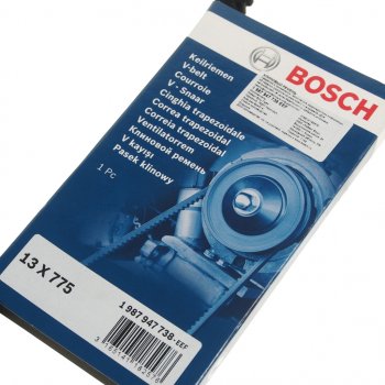 519 р. Ремень приводной клиновой 13х775 KIA Sportage ГАЗель УМЗ -4216 Бизнес ГУРа BOSCH BOSCH 1987947738  с доставкой в г. Керчь. Увеличить фотографию 2