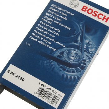 1 299 р. Ремень приводной поликлиновой 6PK2120 BOSCH BOSCH 1987947821  с доставкой в г. Керчь. Увеличить фотографию 2