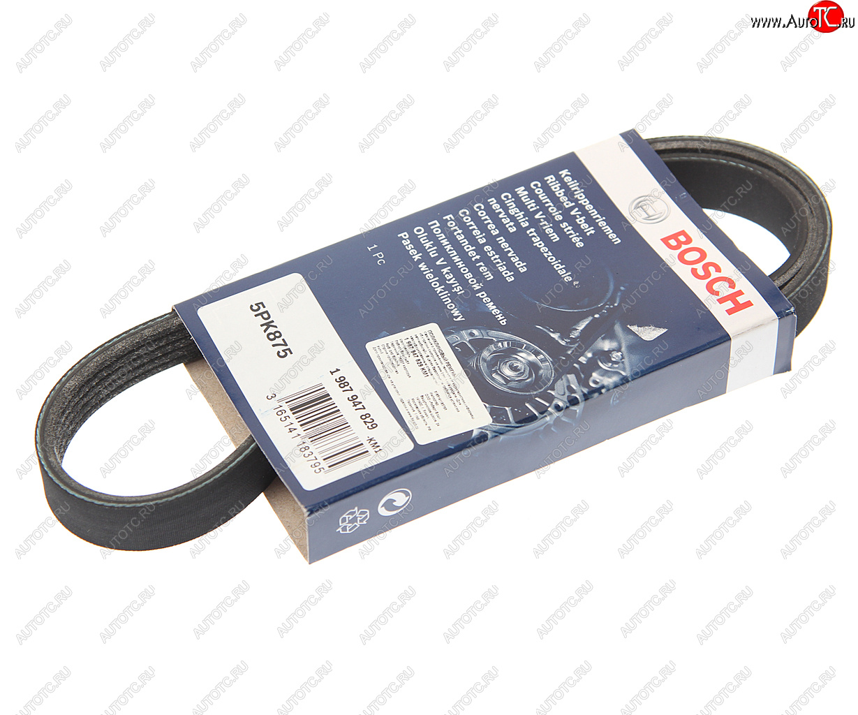 669 р. Ремень приводной поликлиновой 5PK875 BOSCH BOSCH 1987947829  с доставкой в г. Керчь