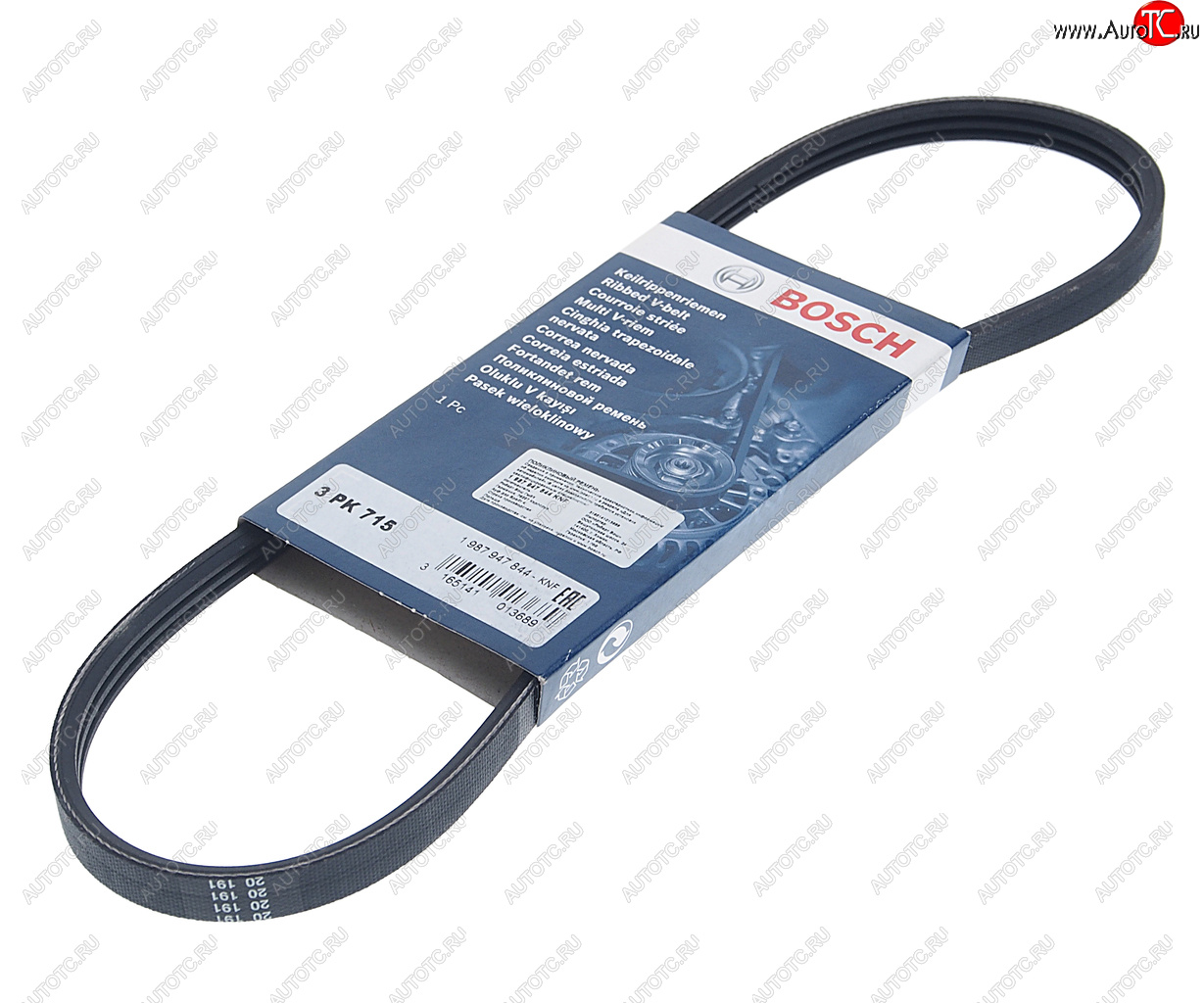 299 р. Ремень приводной поликлиновой 3PK715 BOSCH BOSCH 1987947844  с доставкой в г. Керчь