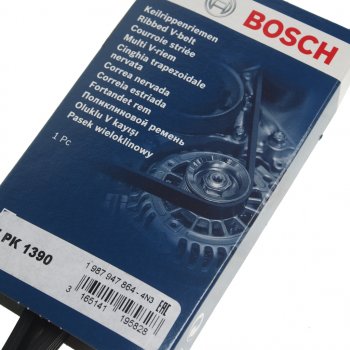 1 069 р. Ремень приводной поликлиновой 5PK1390 BOSCH BOSCH 1987947864  с доставкой в г. Керчь. Увеличить фотографию 2