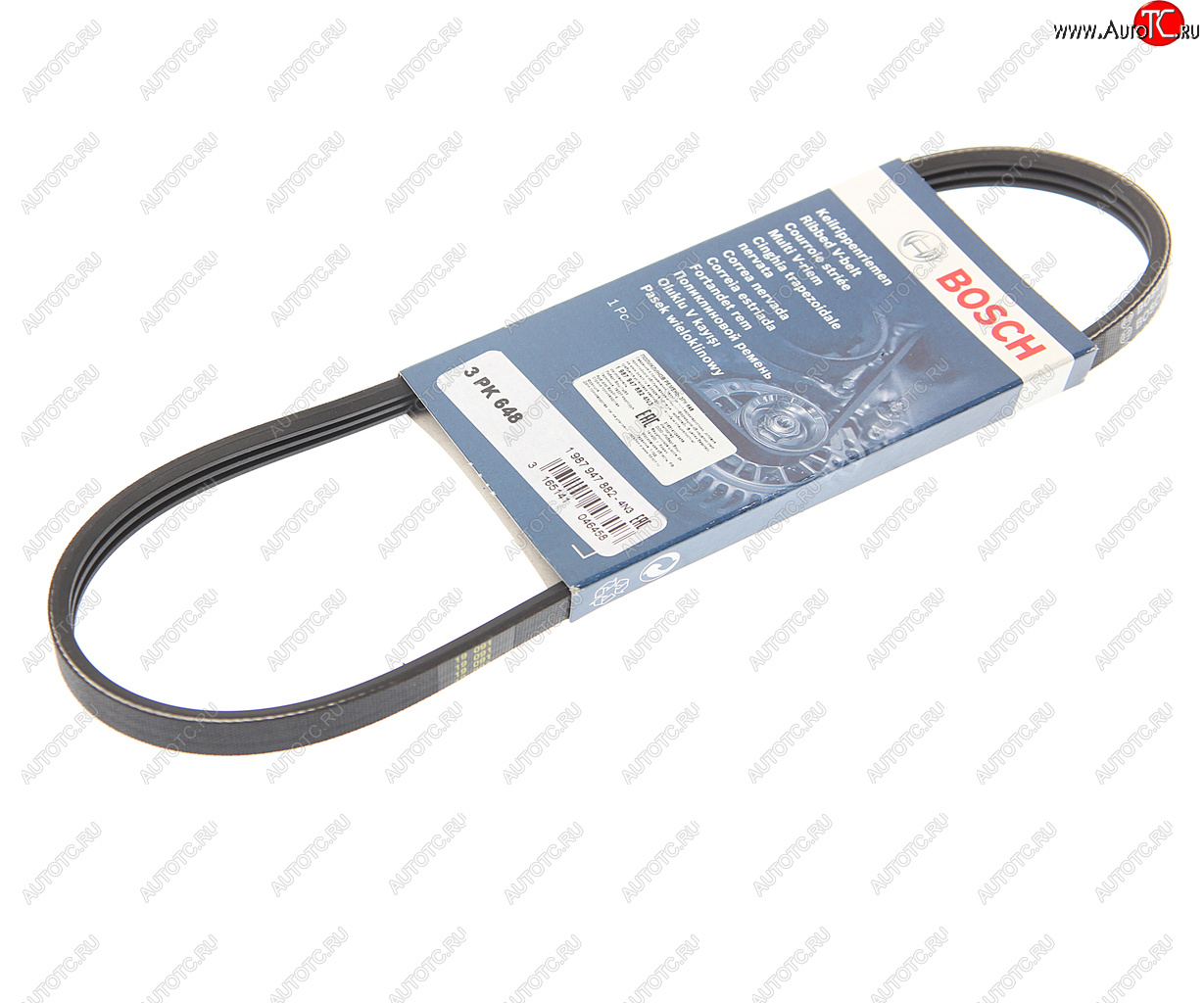 559 р. Ремень приводной поликлиновой 3PK648 FORD Maverick (01-08) BOSCH BOSCH 1987947882  с доставкой в г. Керчь