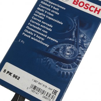 629 р. Ремень приводной поликлиновой 5PK962 BOSCH BOSCH 1987947918  с доставкой в г. Керчь. Увеличить фотографию 2