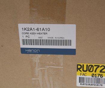 2 899 р. Радиатор отопителя KIA Spectra,Sephia HCC (HANON) HCC 1k2a1-61a10  с доставкой в г. Керчь. Увеличить фотографию 3