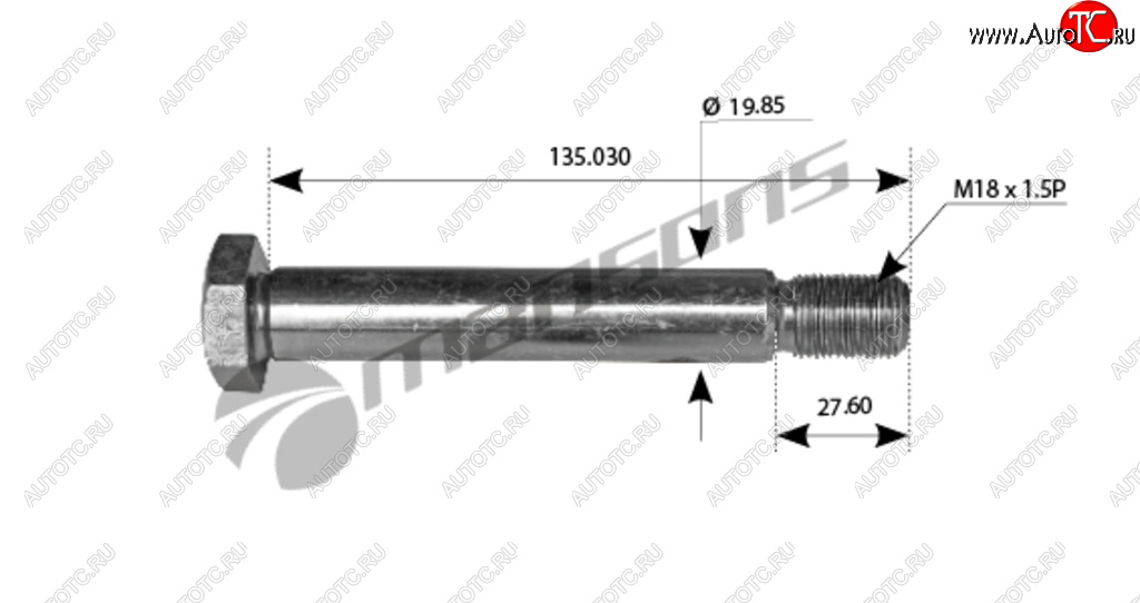 119 р. Болт DAF крепления кабины MANSONS MANSONS 200.085  с доставкой в г. Керчь