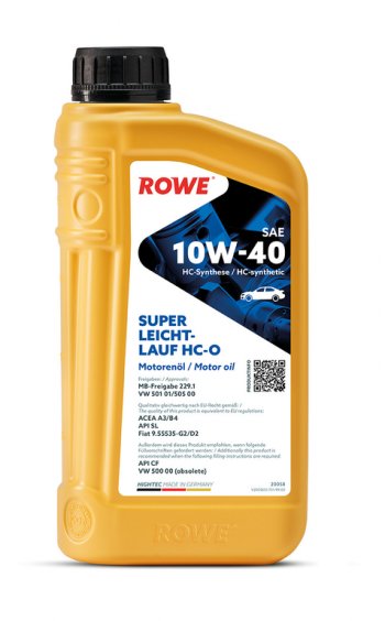1 059 р. Масло моторное HIGHTEC SUPER LEICHTLAUF A3B4SNCF 10W40 синт.1л ROWE ROWE 20058-0010-99  с доставкой в г. Керчь. Увеличить фотографию 3