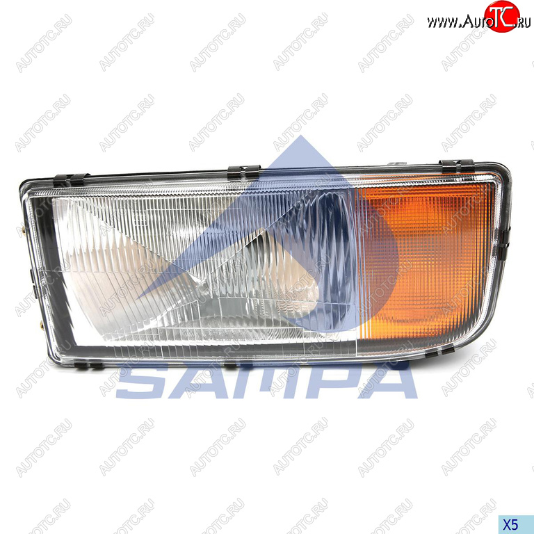 4 999 р. Фара MERCEDES Actros (96-04) с желтым уп левая SAMPA SAMPA 201.125  с доставкой в г. Керчь