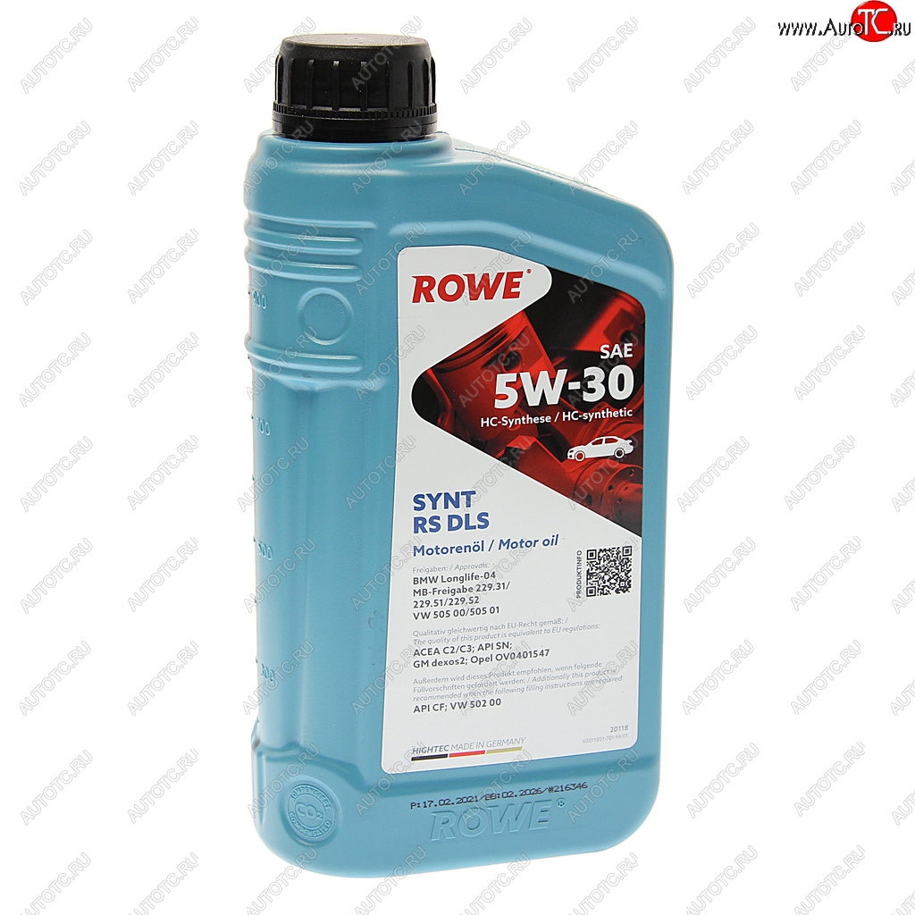 1 959 р. Масло моторное HIGHTEC SYNT RS DLS SNCFC2C3 5W30 синт.1л ROWE ROWE 20118-0010-99  с доставкой в г. Керчь