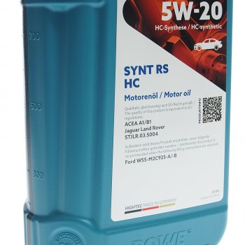 1 499 р. Масло моторное HIGHTEC SYNT RS A1B1 5W20 синт.1л ROWE ROWE 20186-0010-99  с доставкой в г. Керчь. Увеличить фотографию 2