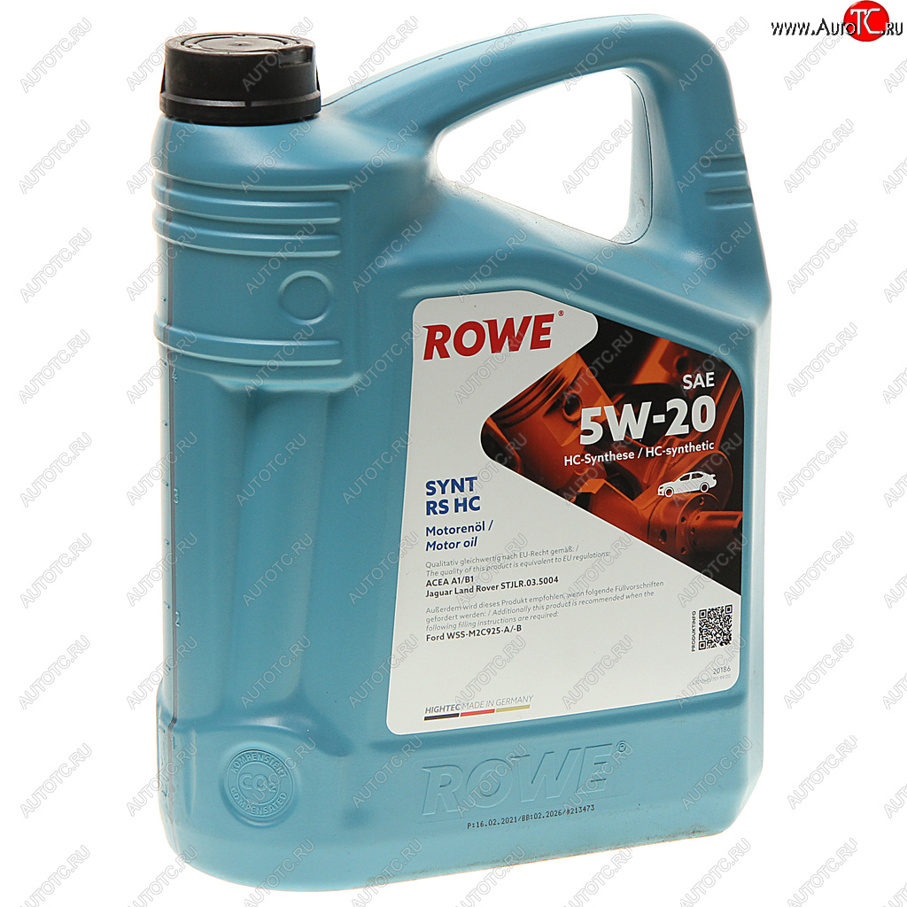 6 349 р. Масло моторное HIGHTEC SYNT RS A1B1 5W20 синт.5л ROWE ROWE 20186-0050-99  с доставкой в г. Керчь