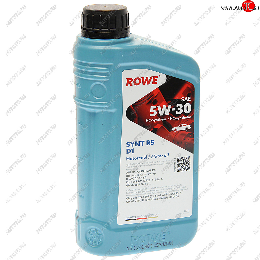 1 449 р. Масло моторное HIGHTEC SYNT RS D1 SPRCSNGF-56A 5W30 синт.1л ROWE ROWE 20212-0010-99  с доставкой в г. Керчь