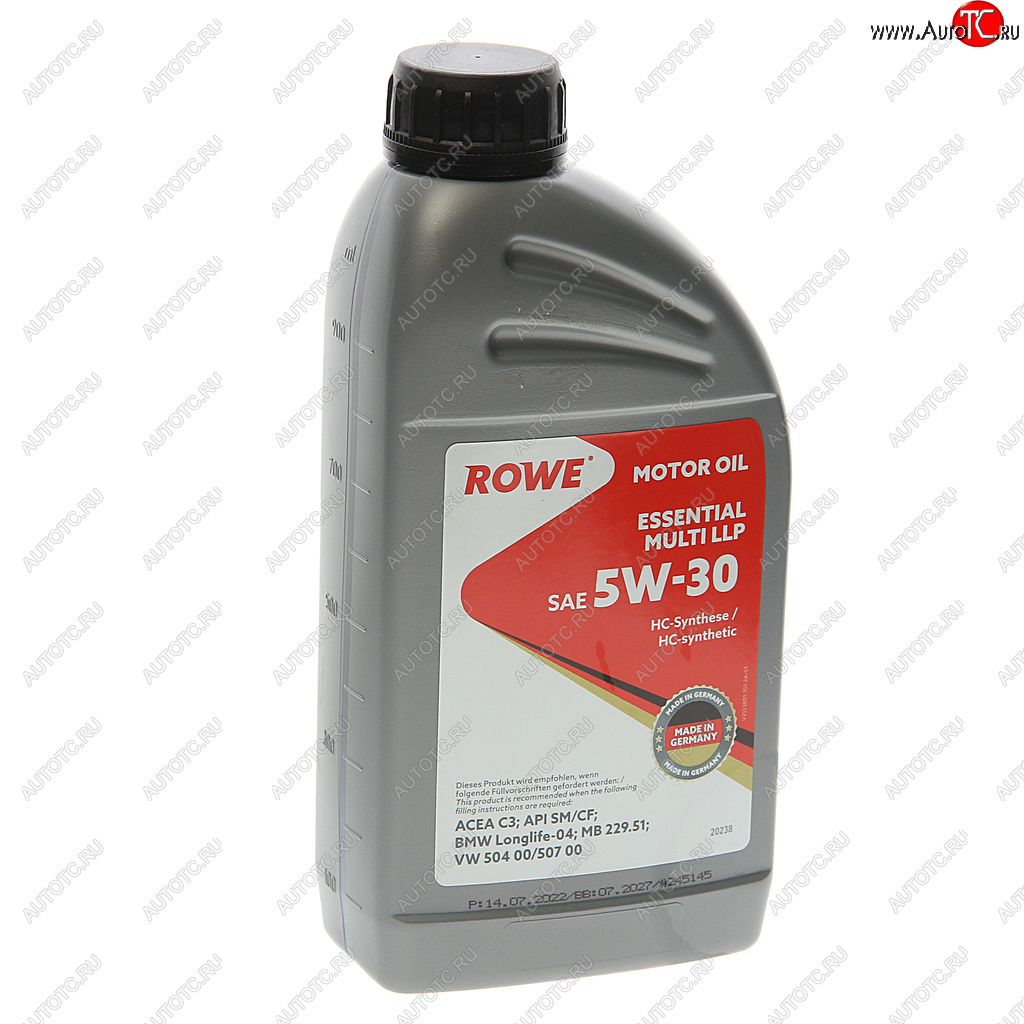 1 929 р. Масло моторное ESSENTIAL MULTI LLP 5W30 синт.1л ROWE ROWE 20238-177-2a  с доставкой в г. Керчь