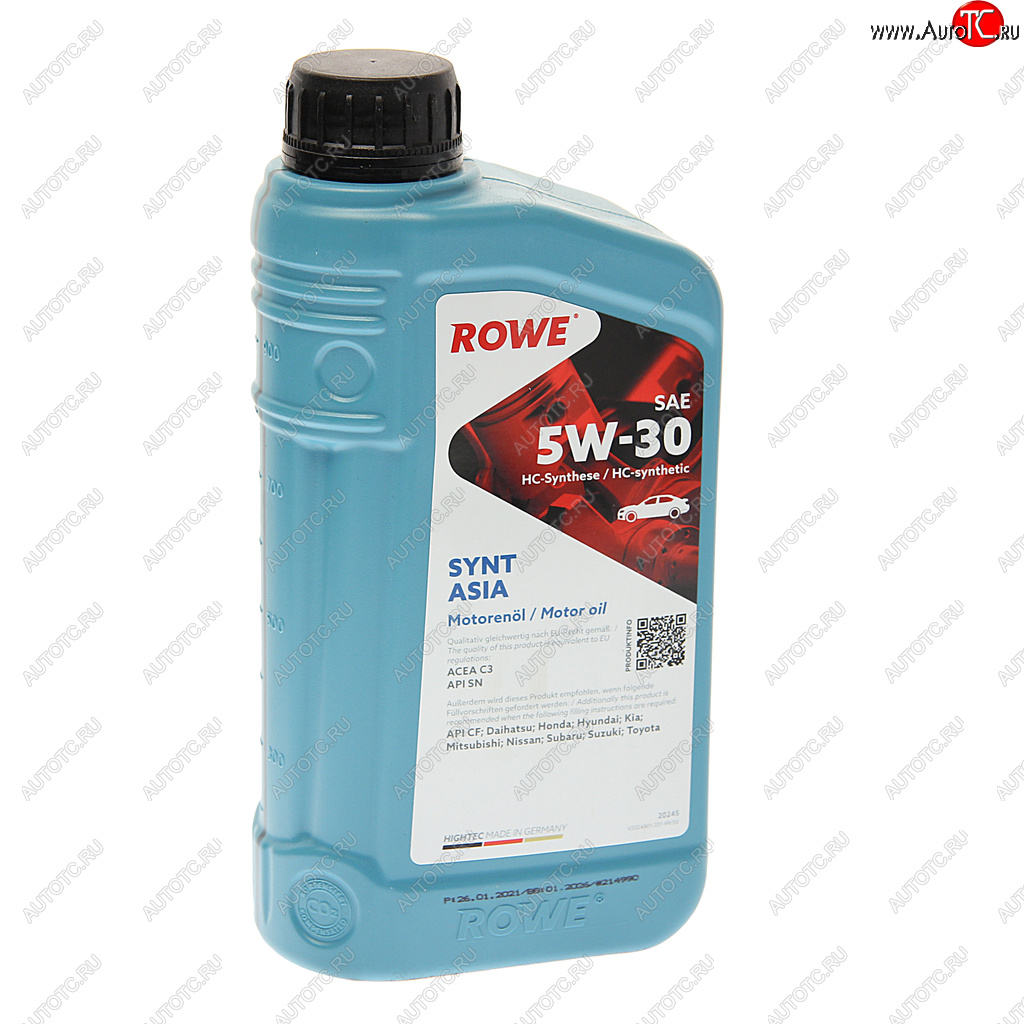 1 499 р. Масло моторное HIGHTEC SYNT ASIA SNCFC3 5W30 синт.1л ROWE ROWE 20245-0010-99  с доставкой в г. Керчь