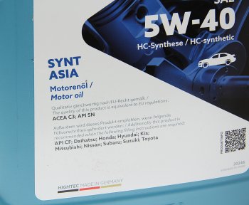 6 999 р. Масло моторное HIGHTEC SYNT ASIA C3SNCF 5W40 синт.4л ROWE ROWE 20246-0040-99  с доставкой в г. Керчь. Увеличить фотографию 2