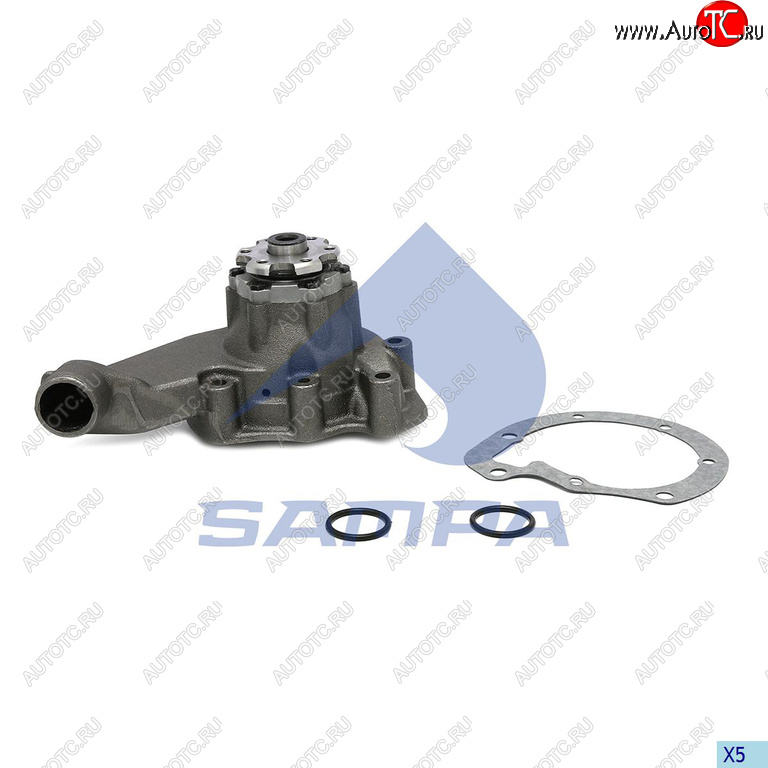 7 299 р. Насос водяной MERCEDES дв.OM366 SAMPA SAMPA 202.490  с доставкой в г. Керчь