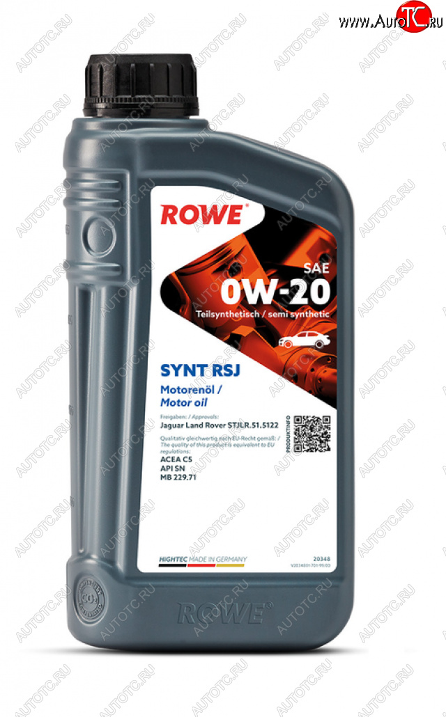 1 569 р. Масло моторное HIGHTEC SYNT RSJ C5 0W20 псинт.1л ROWE ROWE 20348-0010-99  с доставкой в г. Керчь