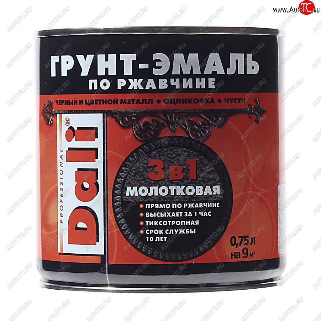 1 229 р. Грунт-эмаль по ржавчине серебристый молотковый 0.75л DALI DALI 20407  с доставкой в г. Керчь