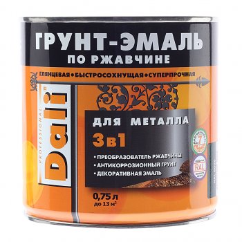 999 р. Грунт-эмаль по ржавчине зеленый мох RAL6005 0.75л DALI DALI 20479  с доставкой в г. Керчь. Увеличить фотографию 1