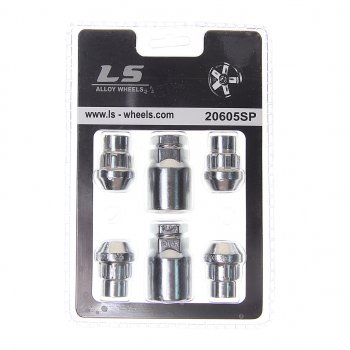 999 р. Гайка колеса М12х1.25х32 секретки конус закрытая 2 ключа LS WHEELS LS WHEELS 20605sp  с доставкой в г. Керчь. Увеличить фотографию 1