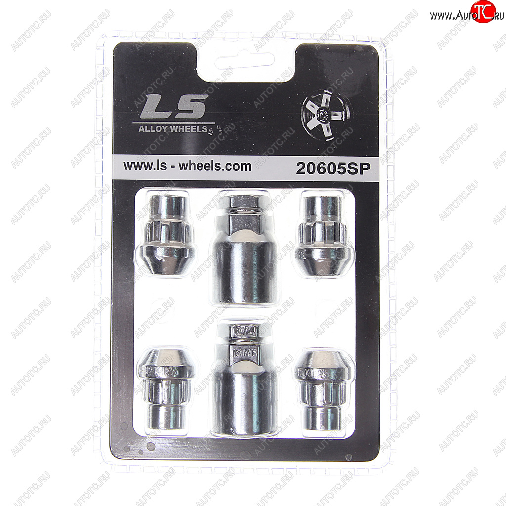 999 р. Гайка колеса М12х1.25х32 секретки конус закрытая 2 ключа LS WHEELS LS WHEELS 20605sp  с доставкой в г. Керчь