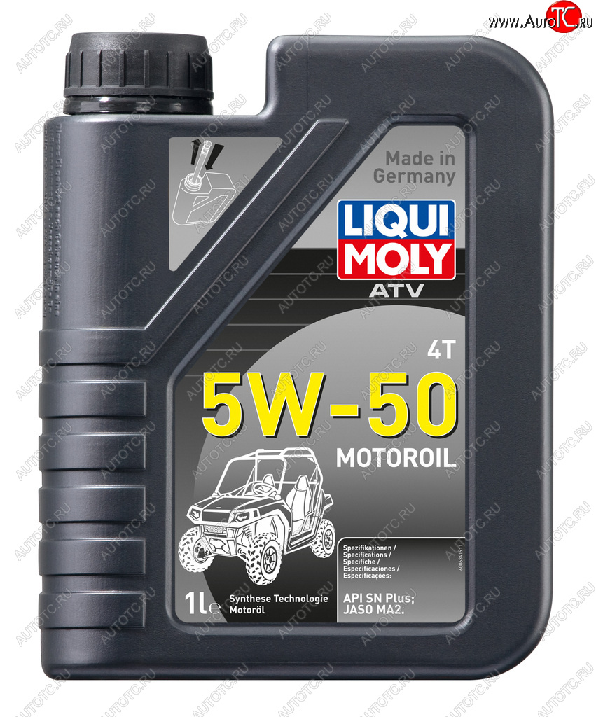 1 599 р. Масло моторное для 4-х тактных двигателей ATV 4T Motoroil 5W50 синт.1л LIQUI MOLY LIQUI MOLY 20737 LIQUI MOLY 20737  с доставкой в г. Керчь