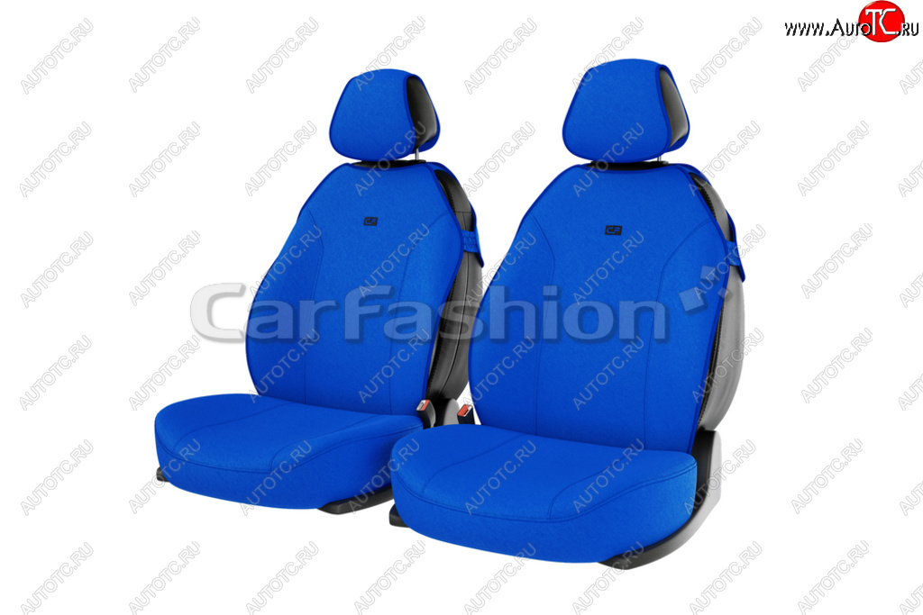 1 269 р. Универсальные чехлы сидений (майка, 4 предм., полиэстер) Bingo Front CARFASHION Lexus RX 200T AL20 дорестайлинг (2015-2017) (синий)  с доставкой в г. Керчь