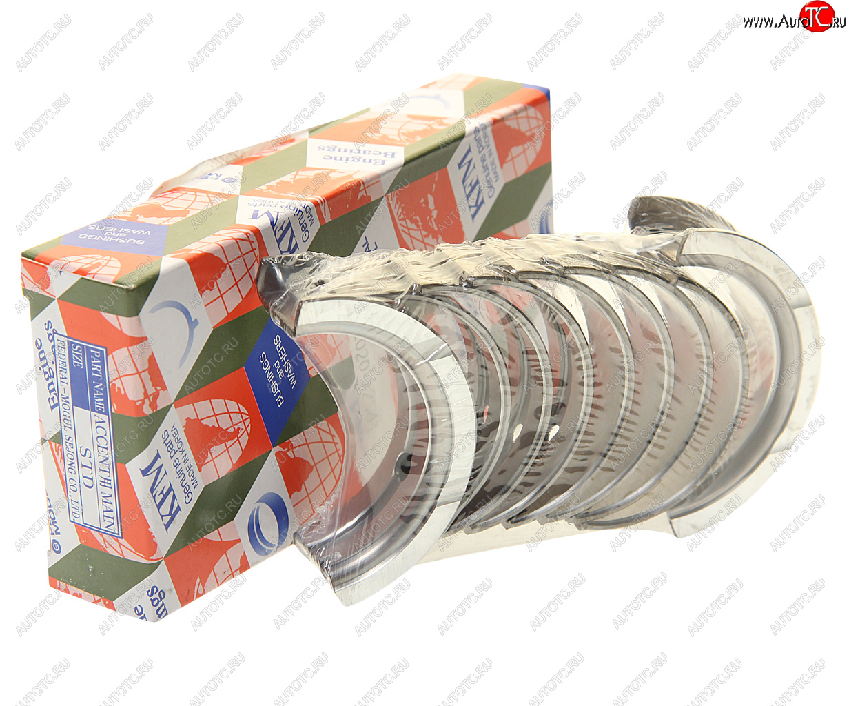 1 379 р. Вкладыши HYUNDAI Accent (94-) (1.31.5),Getz (02-) (1.3) коренные d+0.00 комплект (10шт.) KFM KFM 21020-22541  с доставкой в г. Керчь