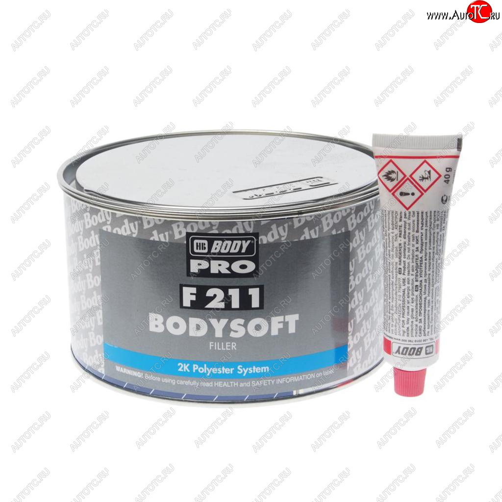 1 399 р. Шпатлевка полиэфирная SOFT 211 1.8кг BODY BODY 2112300012  с доставкой в г. Керчь
